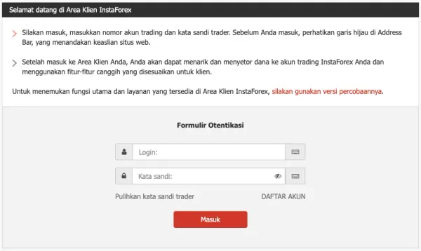 InstaForex Login Indonesia